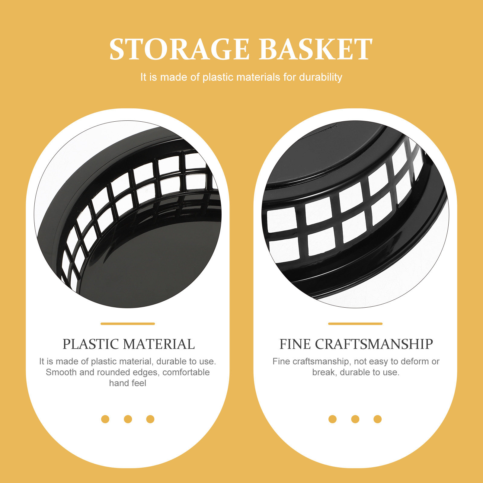Storage Food Tray - Cestas para patatas fritas de plástico,