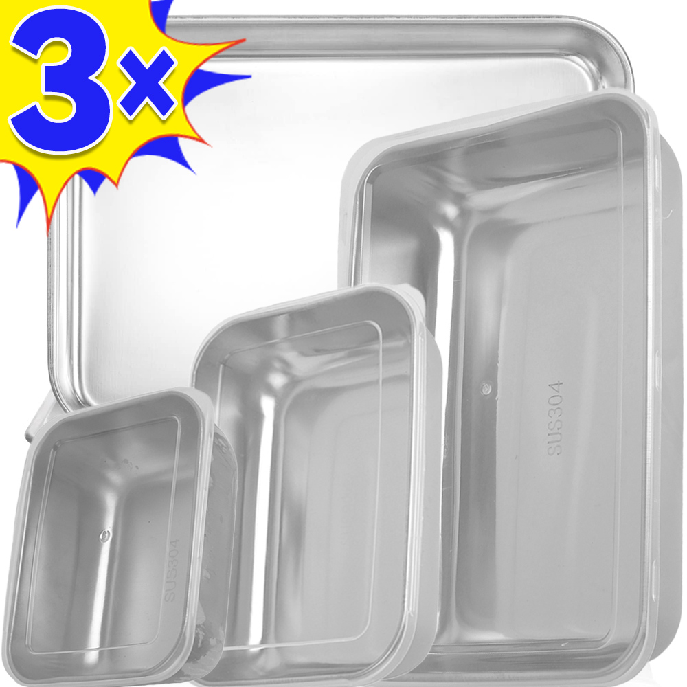 Food Storage Box Stainless Steel - Caja de almacenamiento de alimentos de