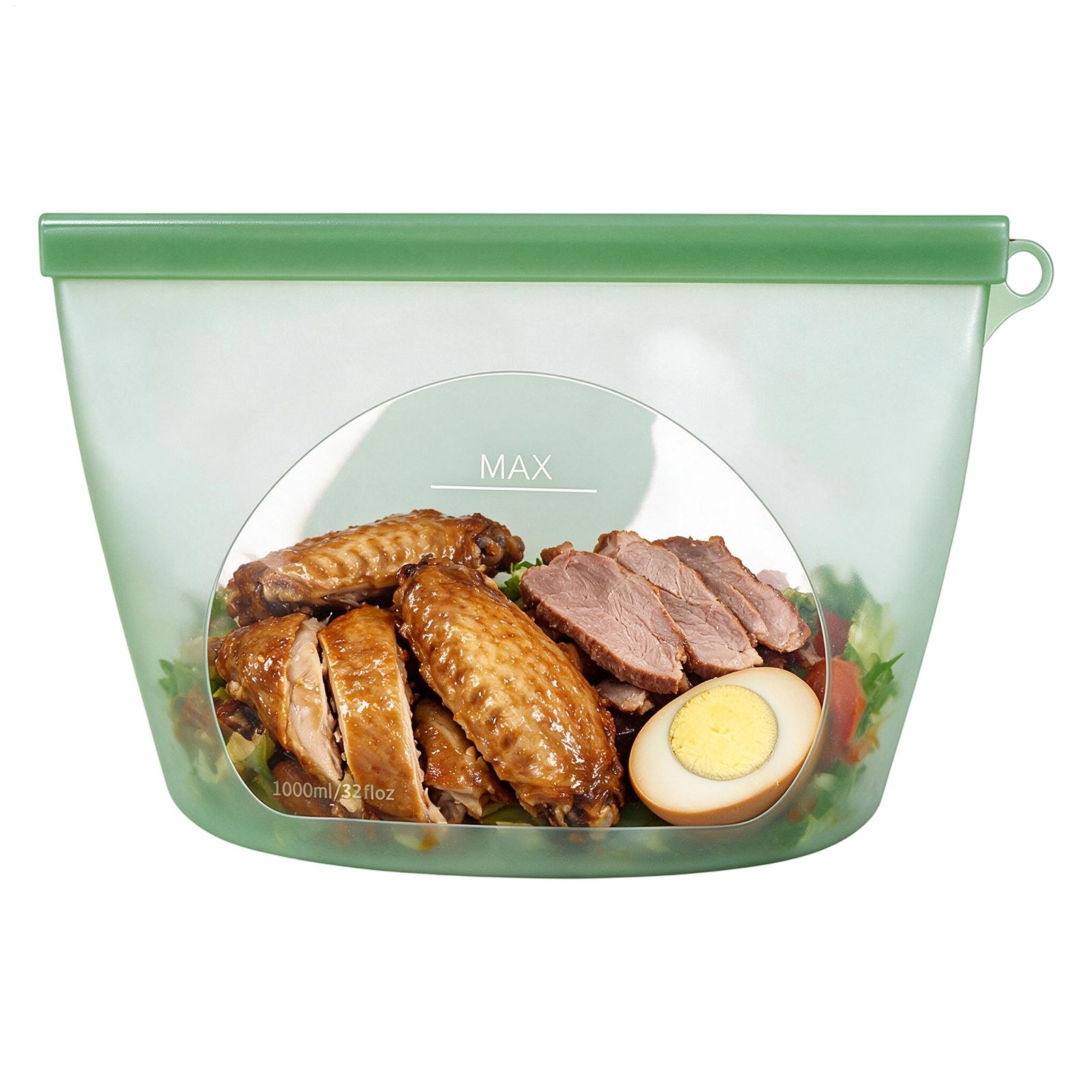 Food Storage Ziploc - Bolsas de silicona para almacenar alimentos,