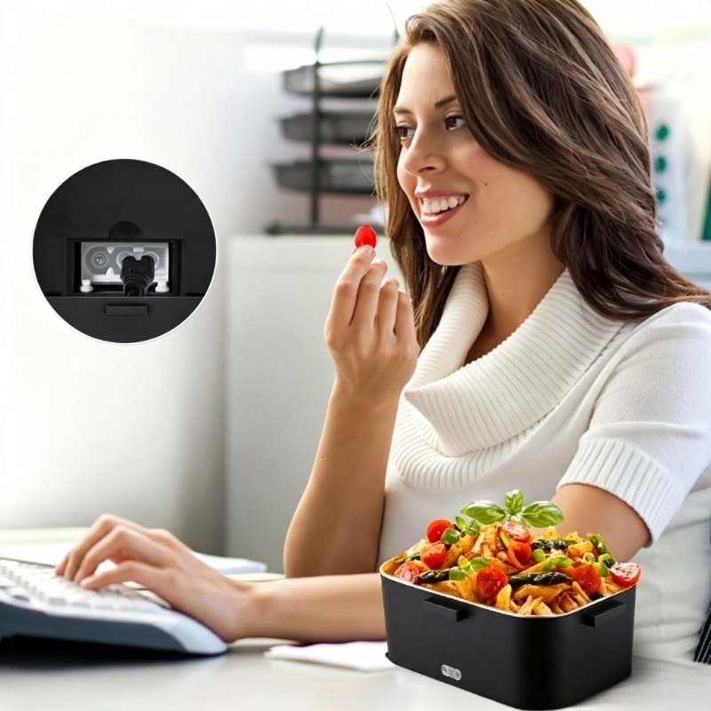 Food Storage Box Stainless Steel - Lonchera Eléctrica con Calefacción de 110V