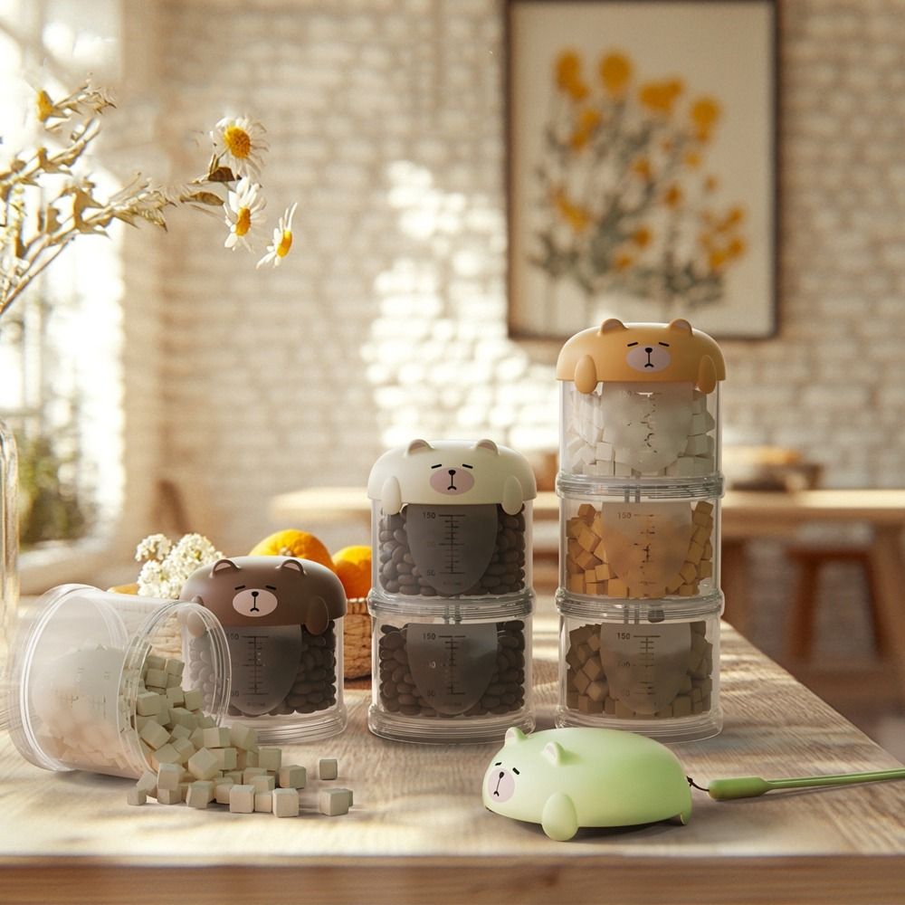 Food Storage Pet - Práctica Caja de Plástico Multicapa para