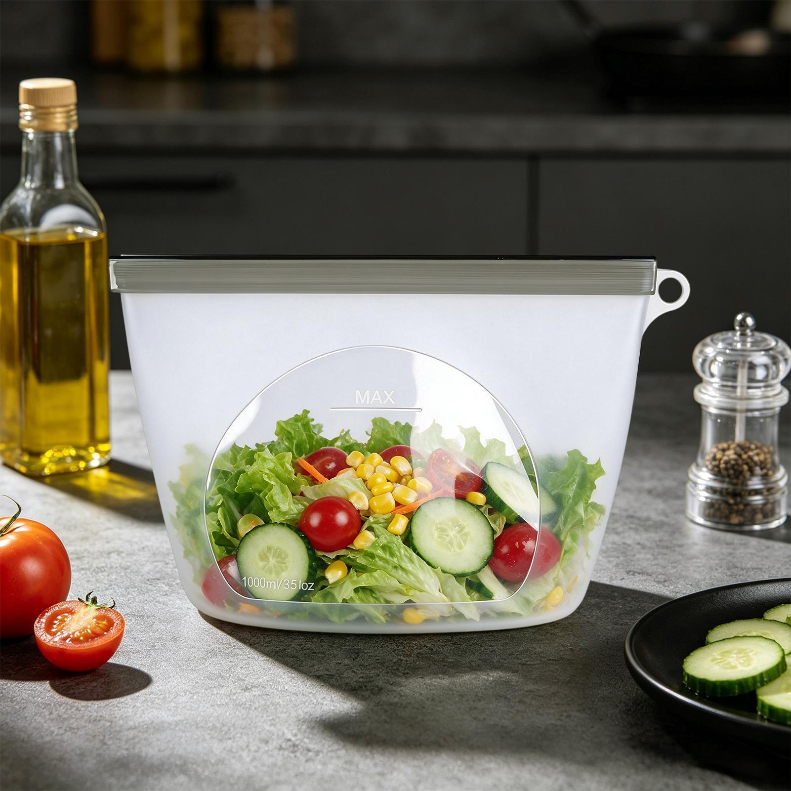 Food Storage Ziploc - Bolsas reutilizables para almacenamiento de alimentos,