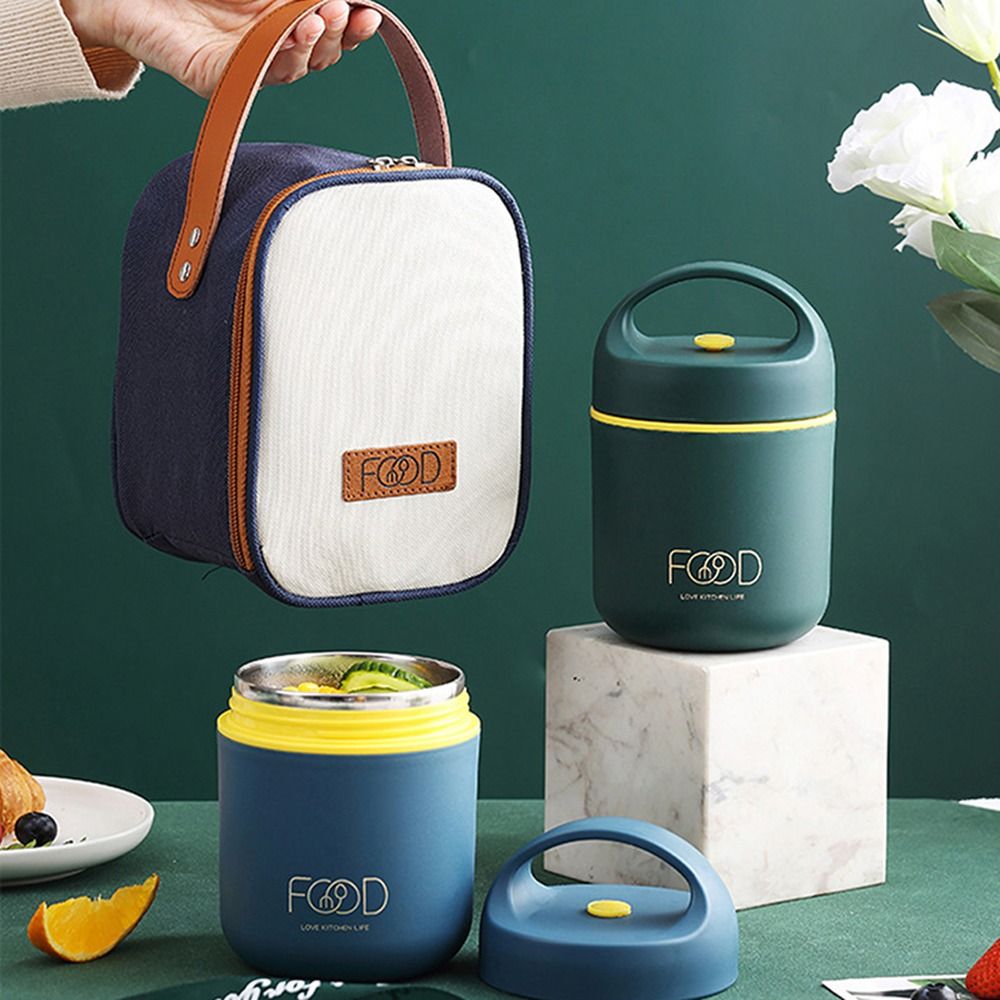 Food Storage Thermos - Fiambrera térmica al vacío de acero