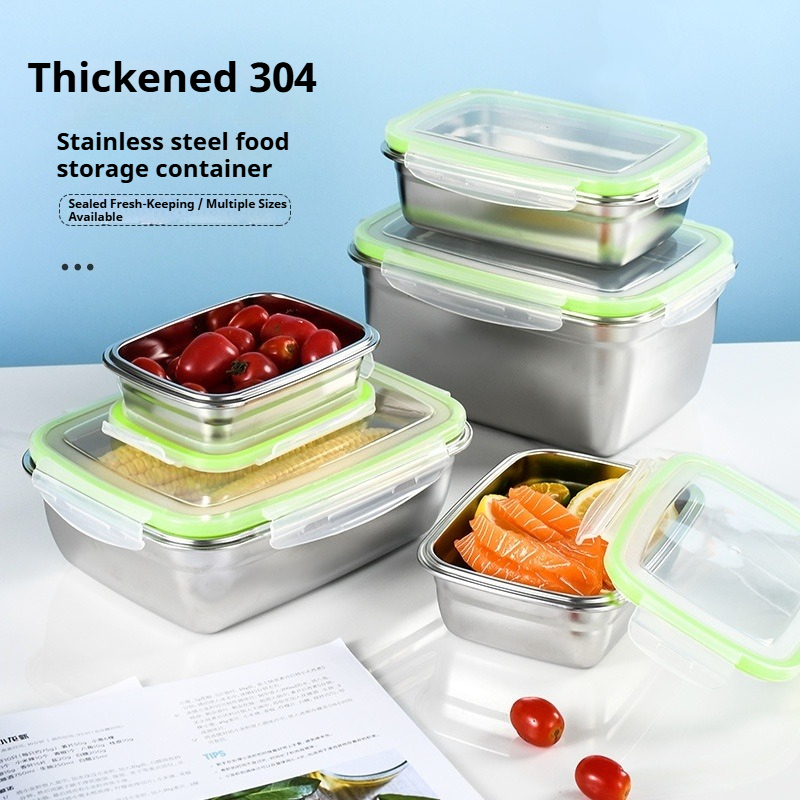 Food Storage Box Stainless Steel - Fiambrera de acero inoxidable 304 con