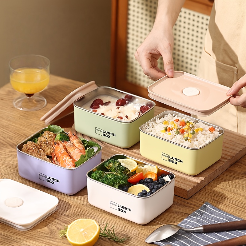 Food Storage Box Stainless Steel - Juego de Recipientes Herméticos de Acero