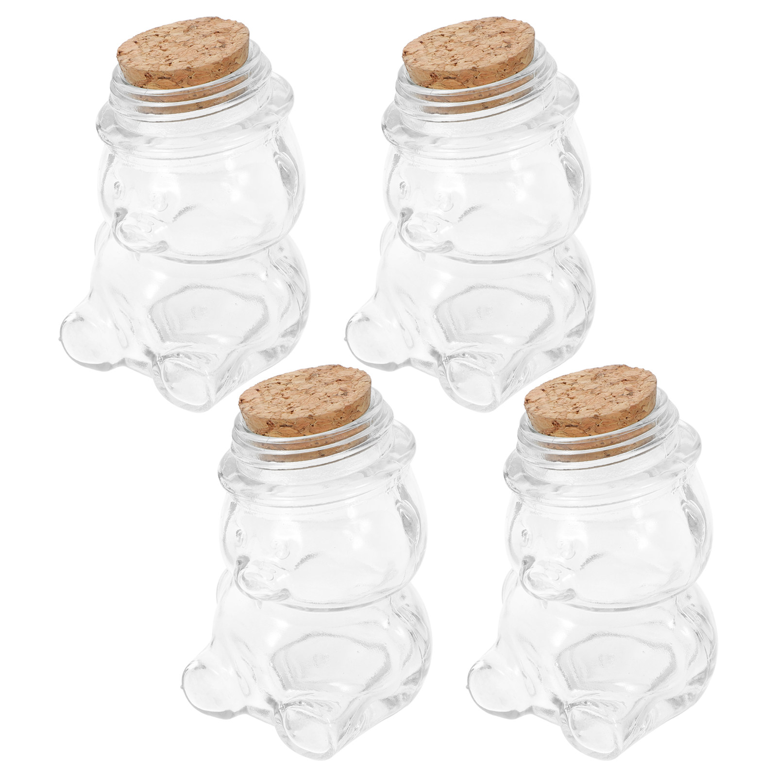 Food Storage Container - Juego de 4 tarros de cristal