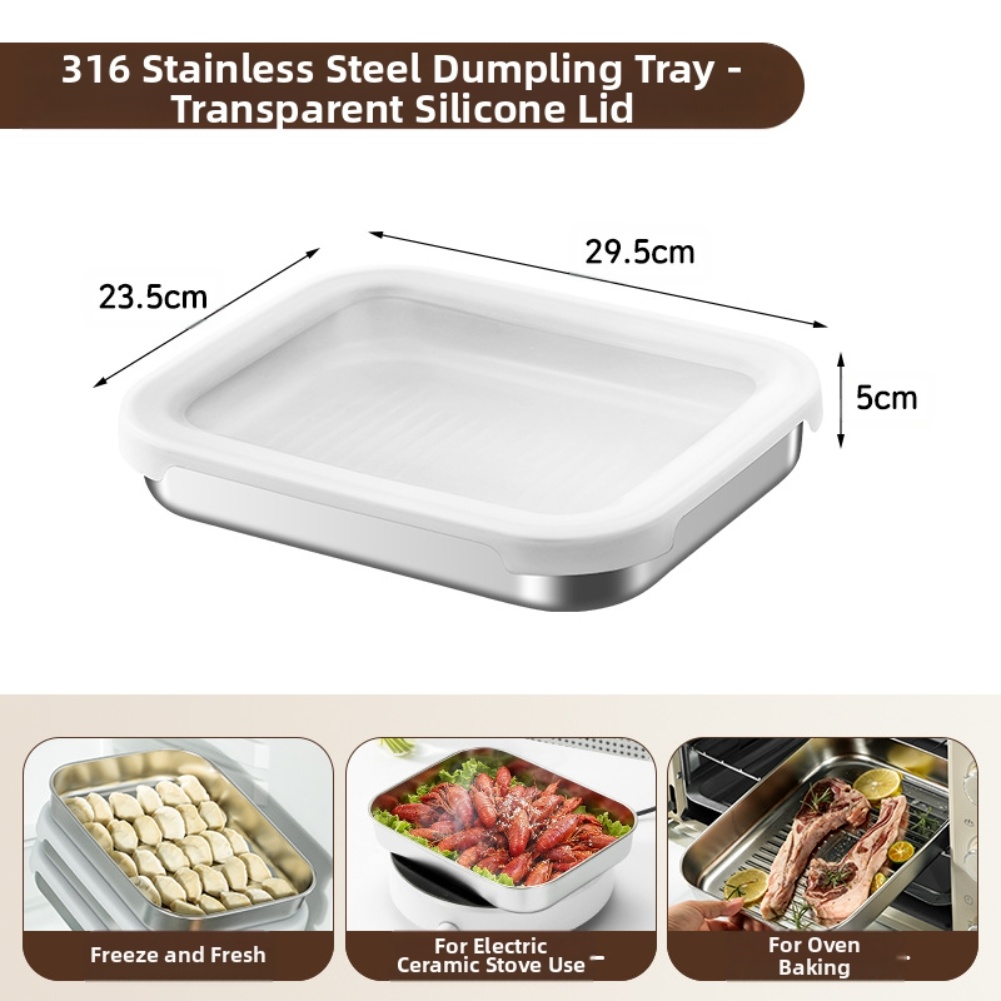 Food Storage Box Stainless Steel - Contenedor de almacenamiento de alimentos de