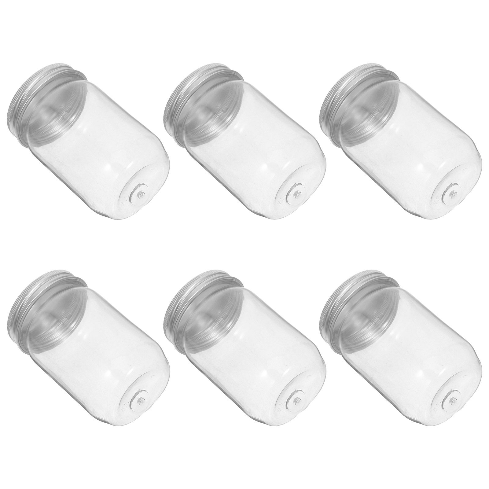 Food Storage Container - 6 Frascos de Plástico Transparente con