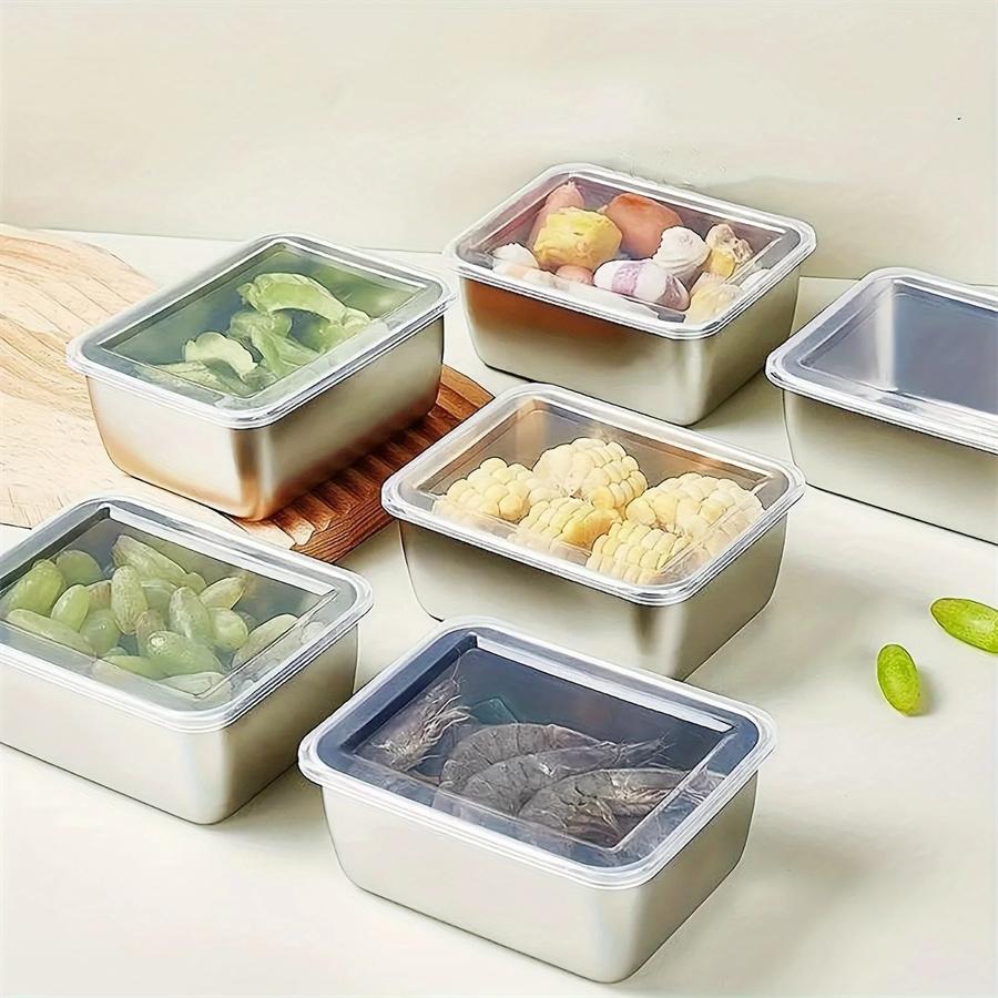 Food Storage Box Stainless Steel - Caja de almacenamiento de alimentos de