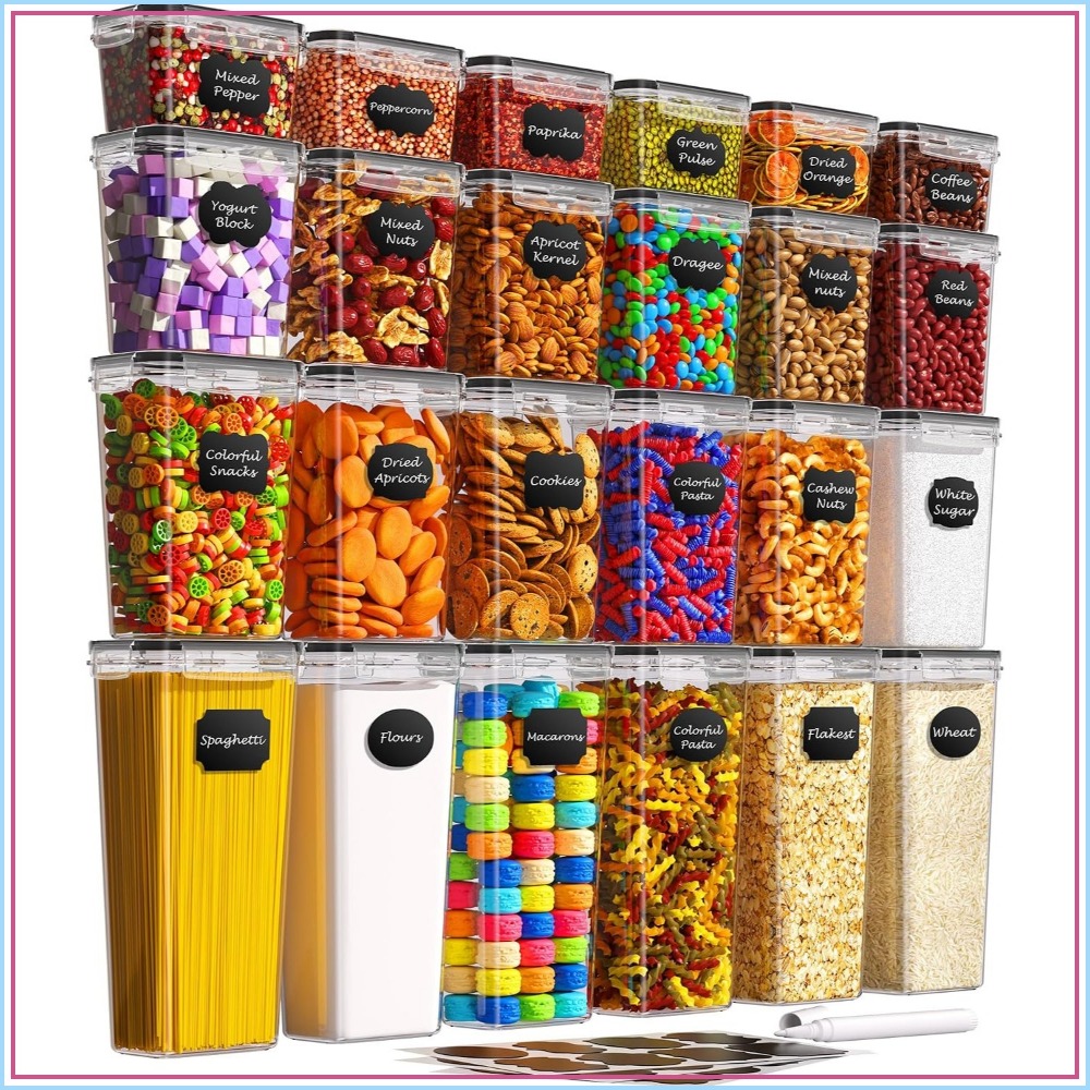 Food Storage Container - 24 Recipientes Herméticos para Almacenamiento de