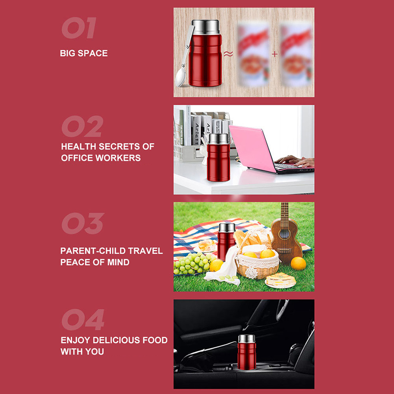Recipiente de comida de acero  - Food Storage Thermos reseña y precio