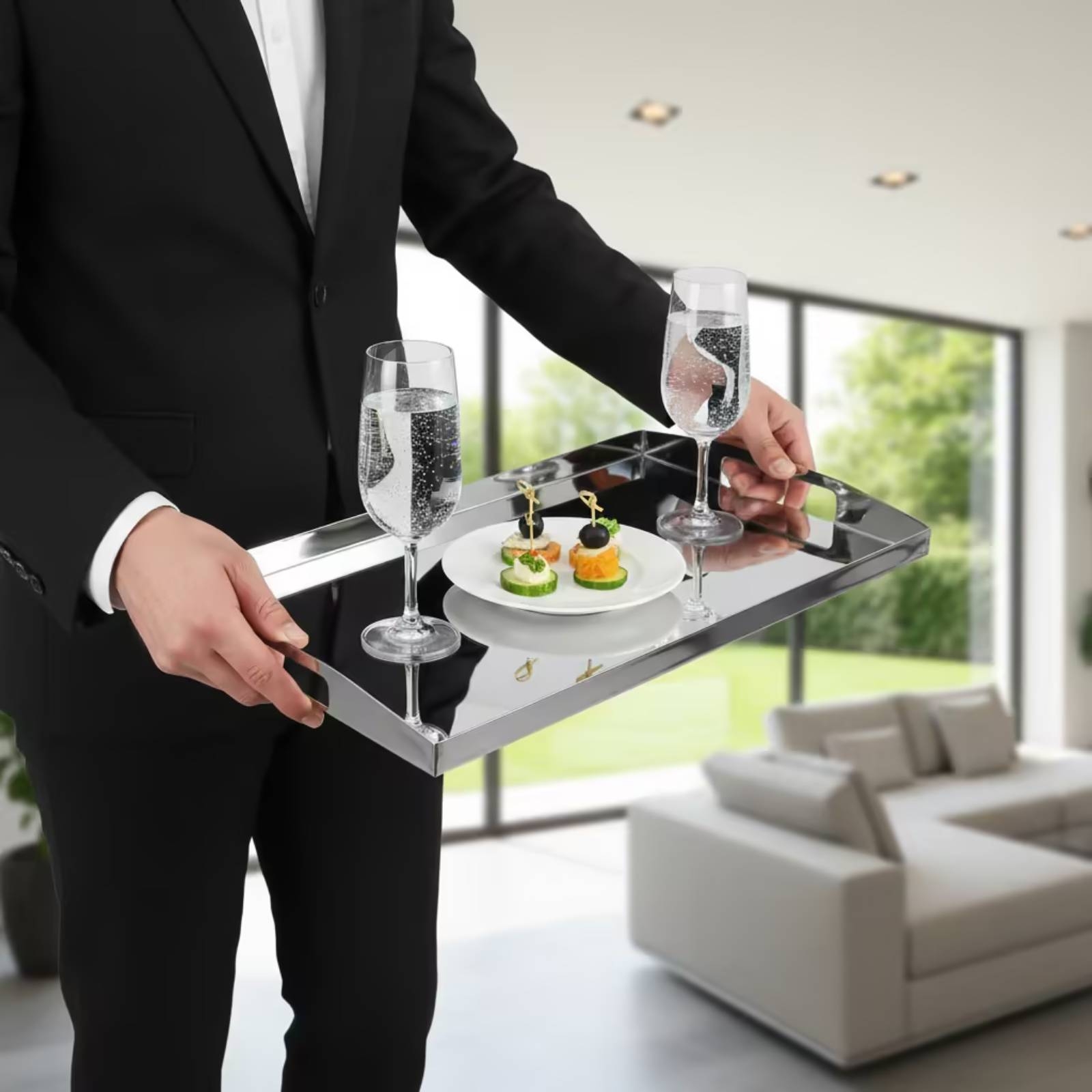 Bandeja de Acero Inoxidable Pl - Storage Food Tray reseña y precio