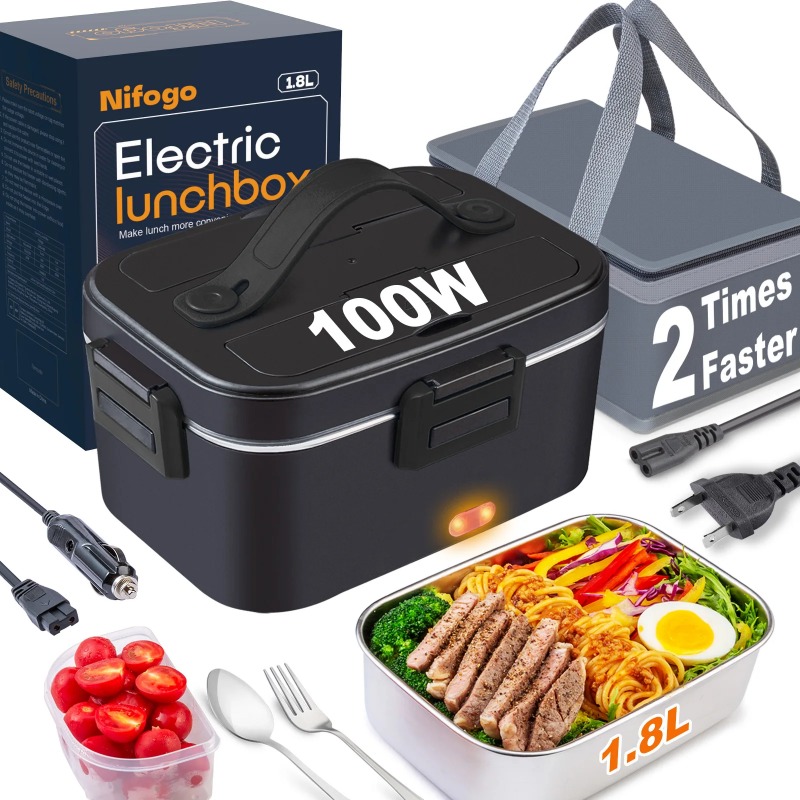 Lonchera Eléctrica con Calefac - Food Storage Box Stainless Steel reseña y precio