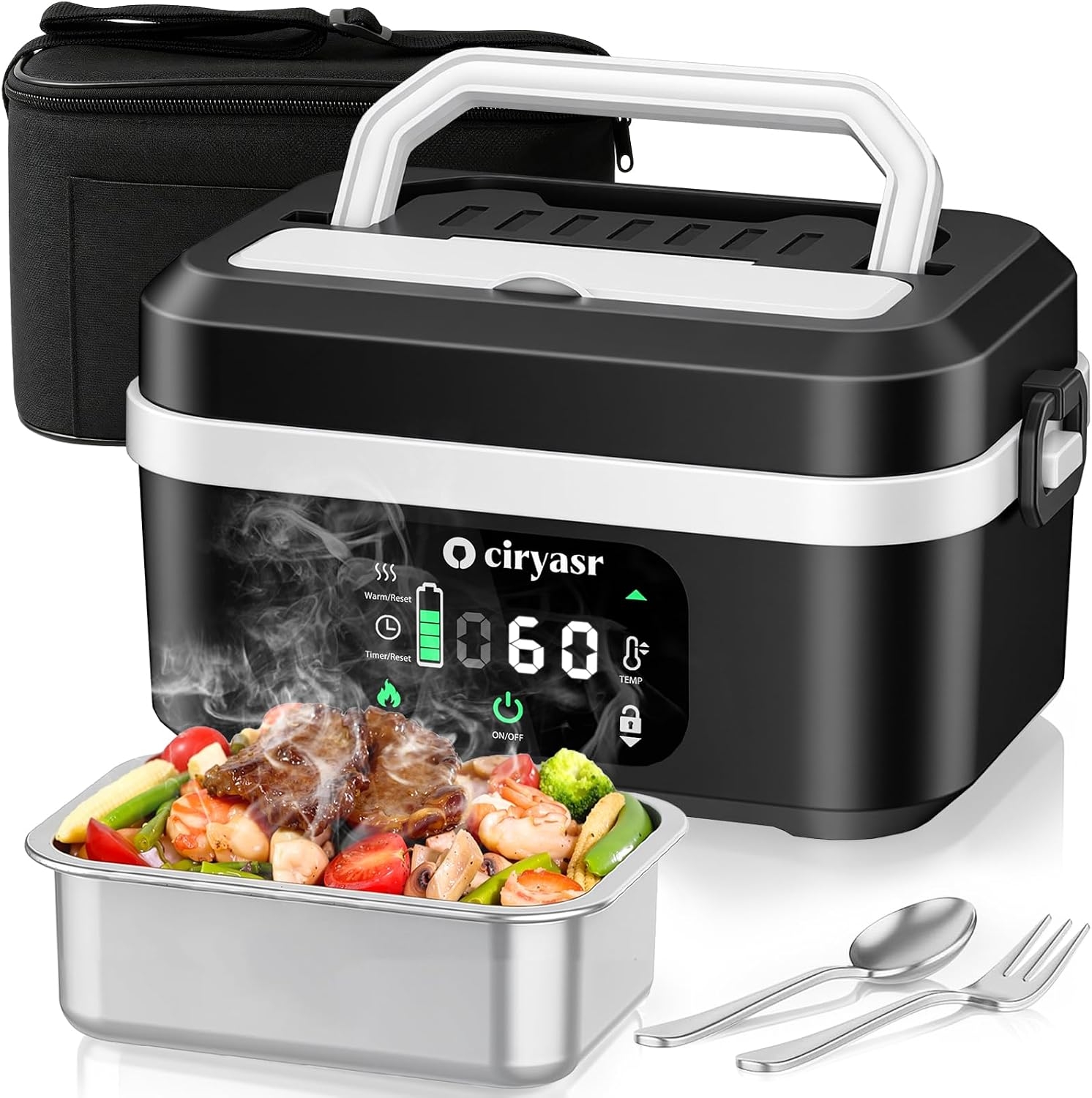 Potente Lonchera Eléctrica, Lo - Food Storage Box Stainless Steel reseña y precio