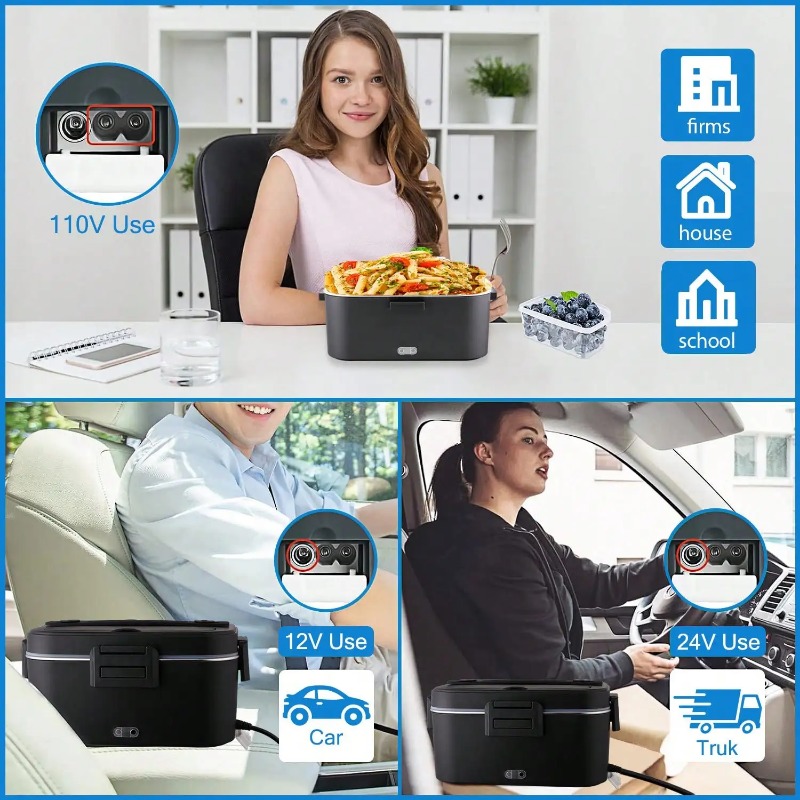 Lonchera Eléctrica de 100W, Ca - Food Storage Box Stainless Steel reseña y precio