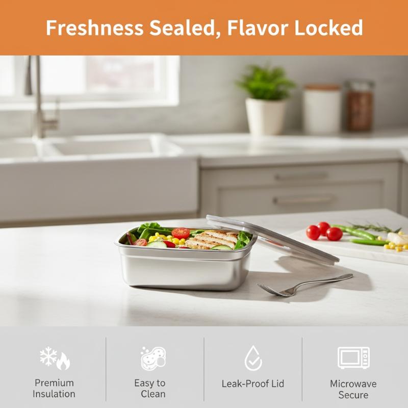 Lonchera de Acero Inoxidable p - Food Storage Box Stainless Steel reseña y precio