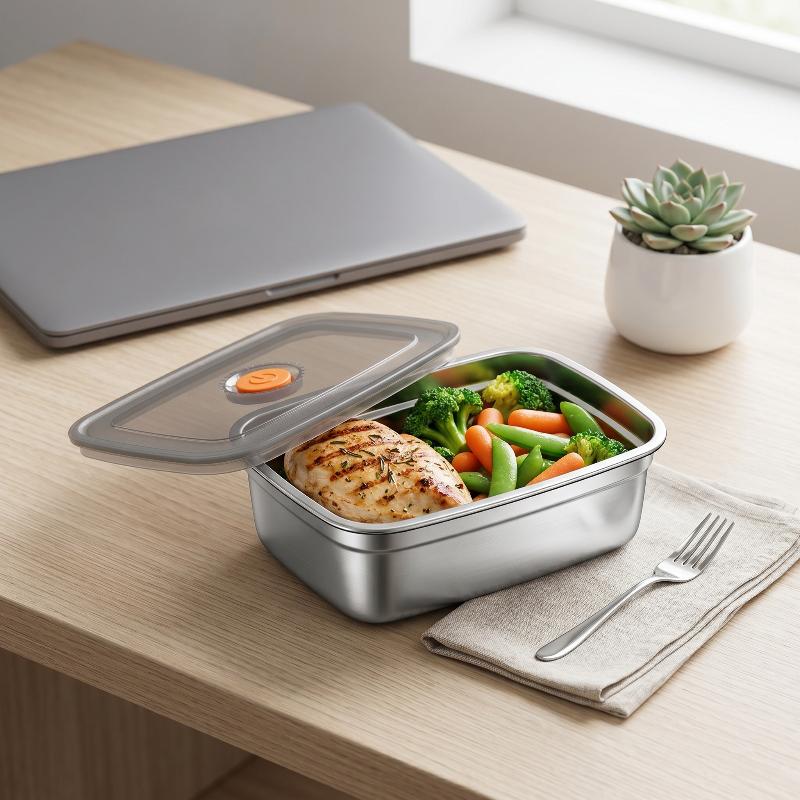 Lonchera de Acero Inoxidable p - Food Storage Box Stainless Steel reseña y precio