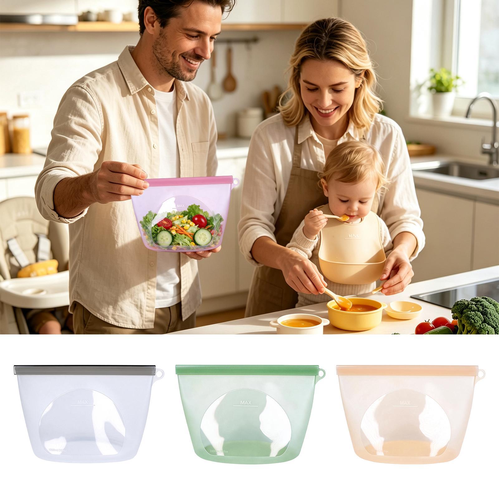 Bolsas de silicona para almace - Food Storage Ziploc reseña y precio
