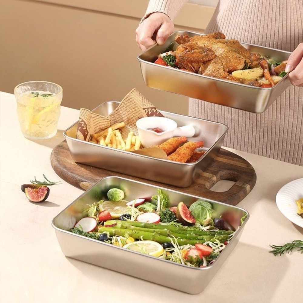 Bandeja de Servicio de Acero I - Storage Food Tray reseña y precio