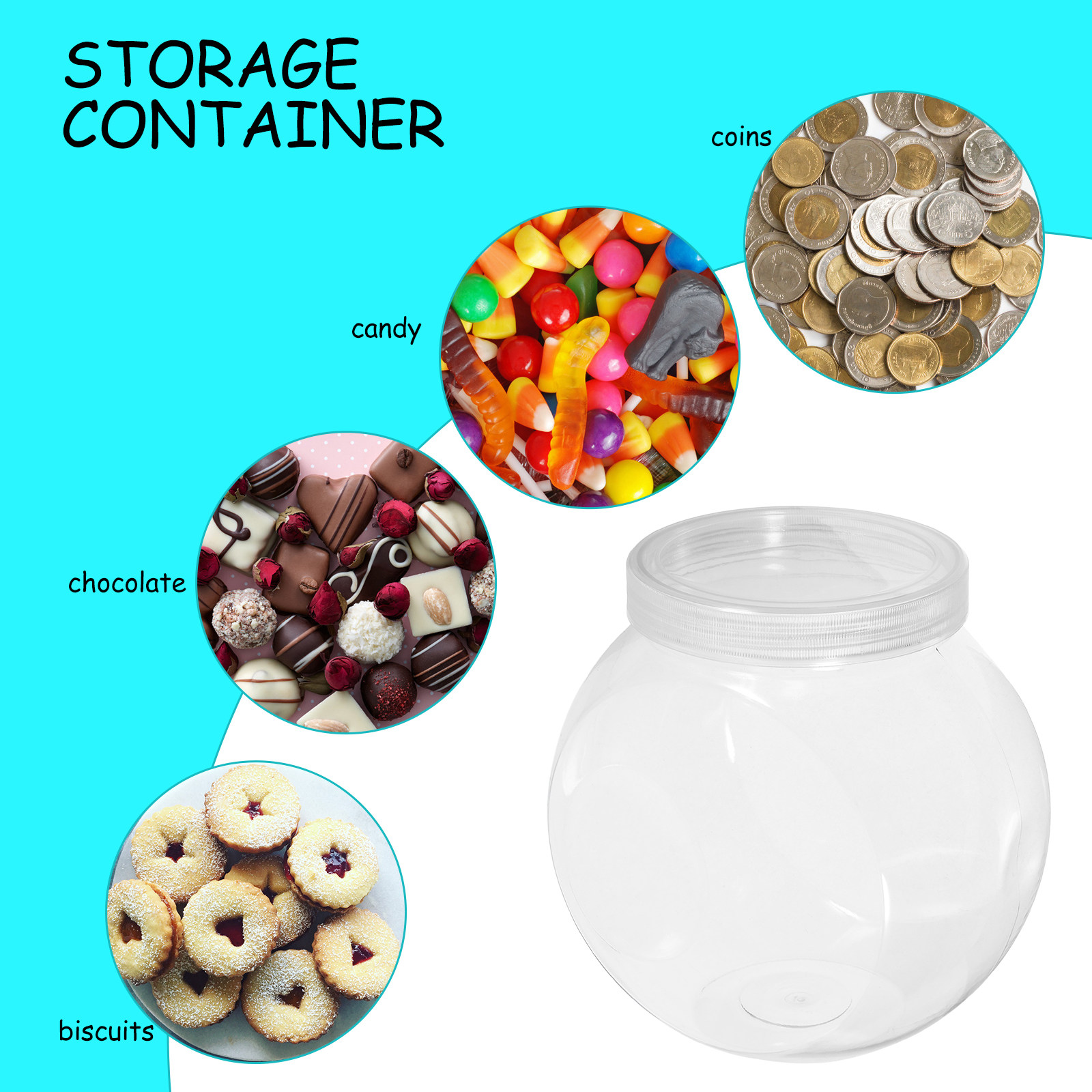3 Frascos Transparentes para D - Food Storage Container reseña y precio
