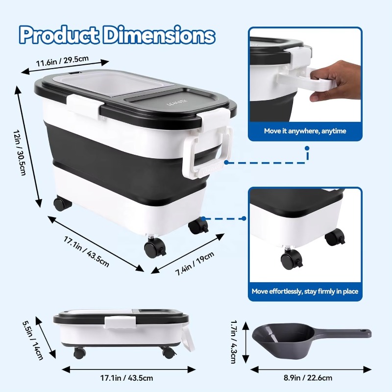 Contenedor de Almacenamiento d - Food Storage Pet reseña y precio