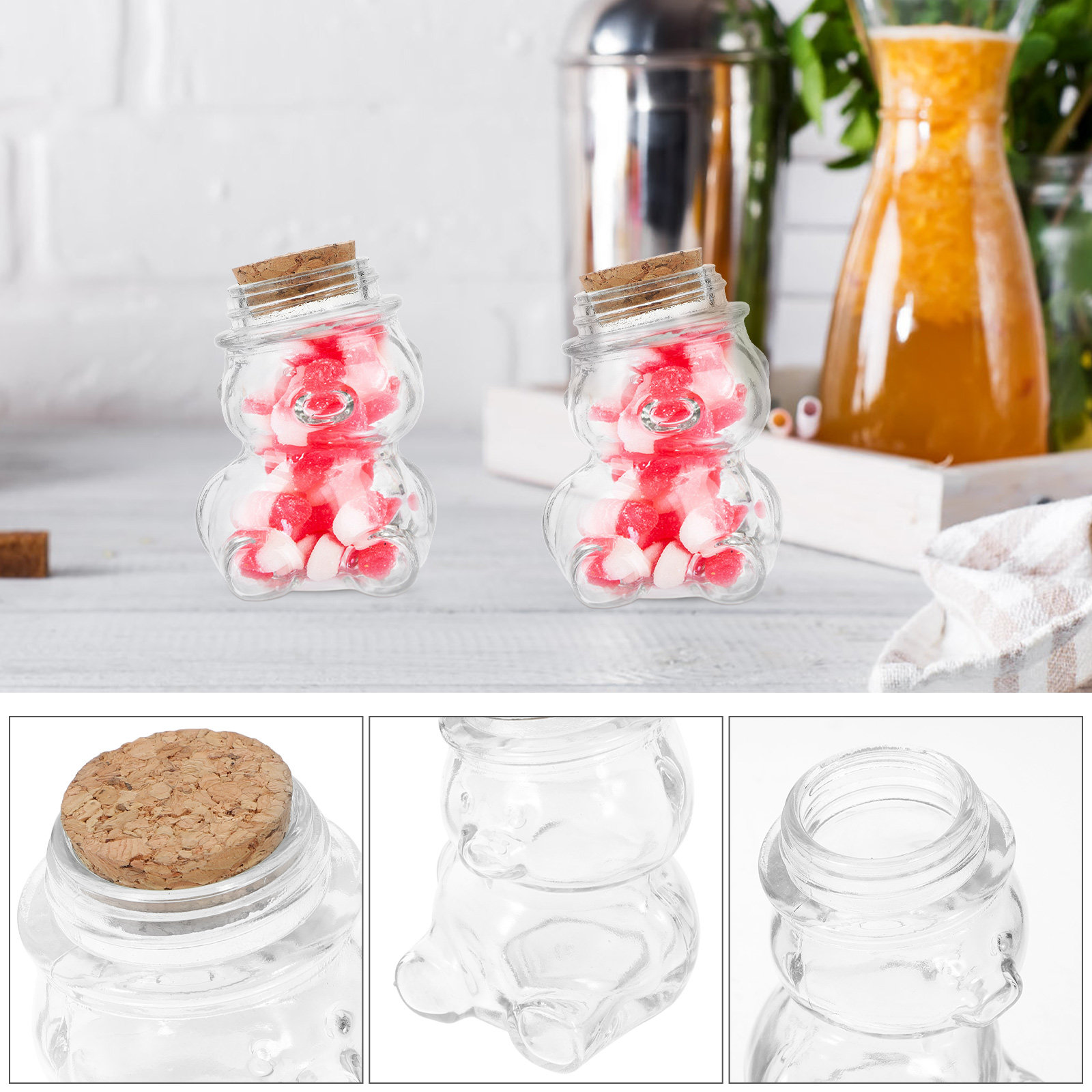 Juego de 4 tarros de cristal t - Food Storage Container reseña y precio