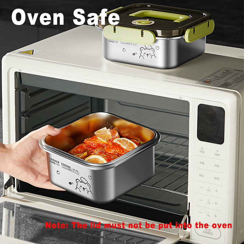 COOKER KING 420ml-6200ml Conte - Food Storage Box Stainless Steel reseña y precio